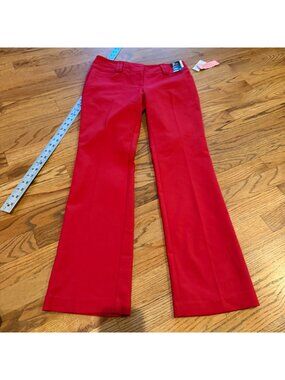 7TH AVENUE NEW YORK & COMPANY WOMENS  PANTS NEW RED SIZE 2 PETITE BARELY BOOT